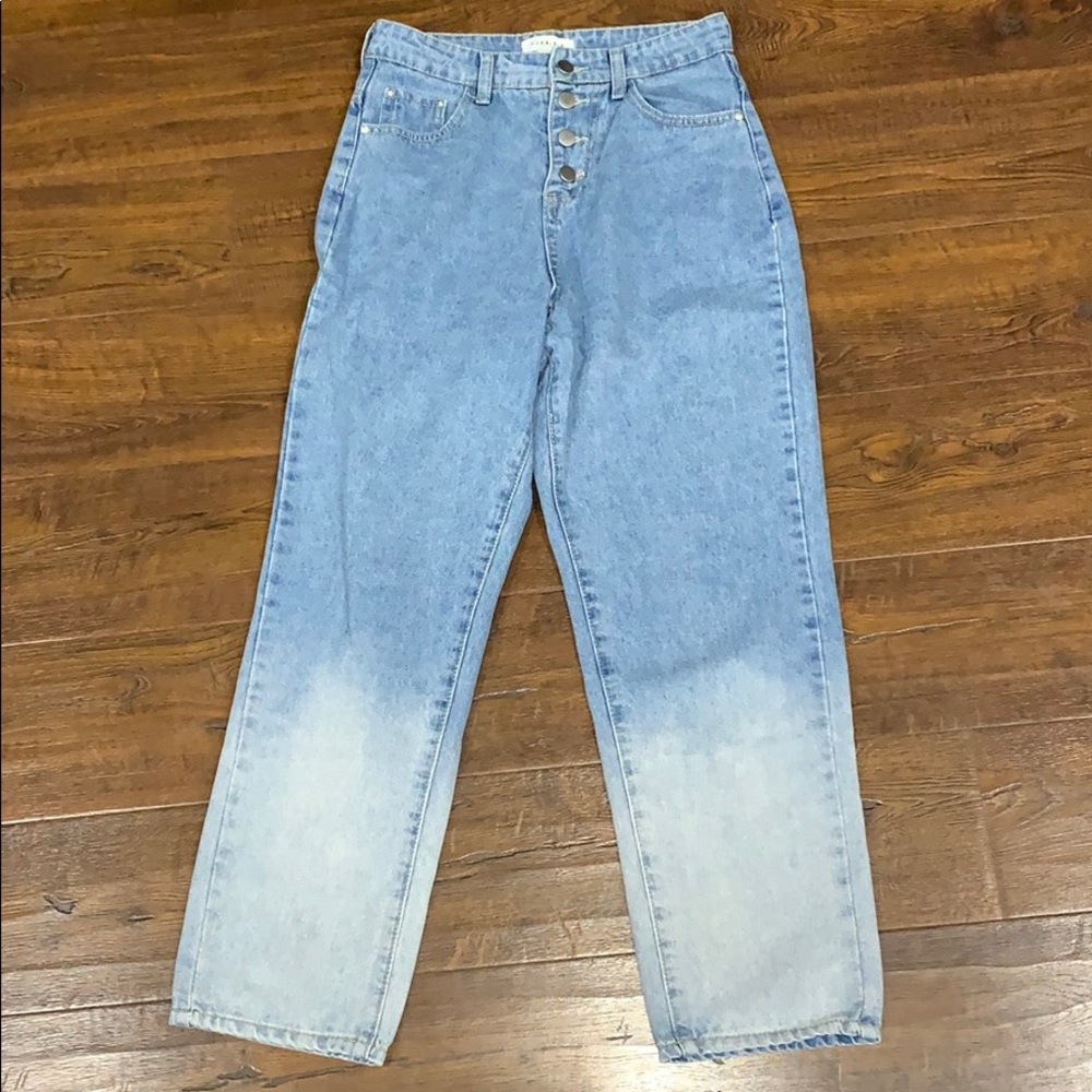 High rise boyfriend jeans